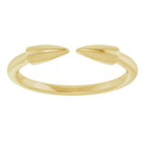 14K Yellow Gold Stackable Spike Ring