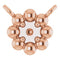 10K Rose 2 mm Round Beaded Youth Necklace Center Mounting
