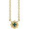 14K Yellow Lab-Grown Alexandrite Beaded Youth 16