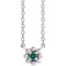 Sterling Silver Natural Alexandrite Beaded Youth 16