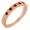 14K Rose Natural Mozambique Garnet Stackable Ring
