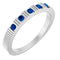 Platinum Natural Blue Sapphire Stackable Ring