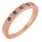 14K Rose Natural Alexandrite Stackable Ring