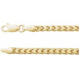 14K 3,4 mm Franco-Kette