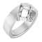 Platinum 7x5 mm Emerald Asymmetric Solitaire Ring Mounting