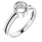Sterling Silver 6 mm Round Ring Mounting