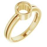 10K Yellow 6 mm Round Ring Mounting
