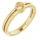14K Yellow 3.4 mm Round Ring Mounting