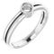14K White 3.4 mm Round Ring Mounting