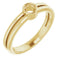 10K Yellow 3.4 mm Round Ring Mounting