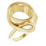 10K Yellow 12x10 mm Oval Ring Mounting
