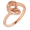 18K Rose 5.2 mm Round Ring Mounting