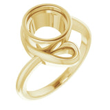 14K Yellow 8 mm Round Ring Mounting