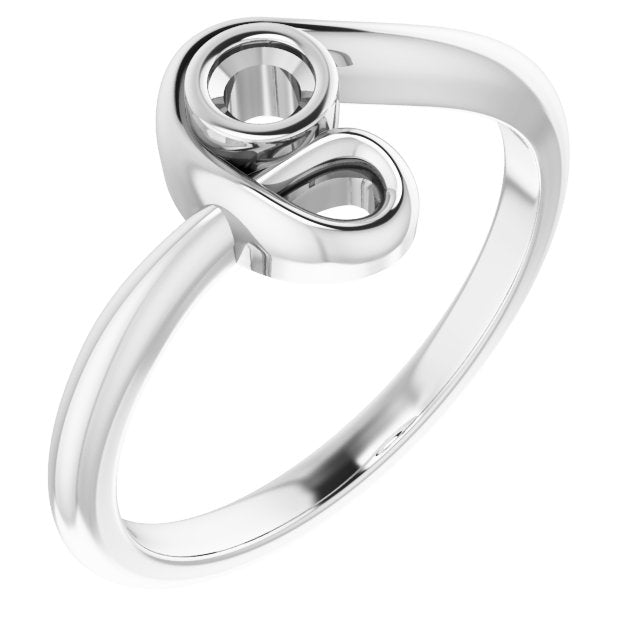 18K White 3 mm Round Ring Mounting