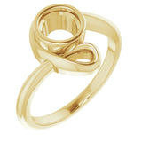 10K Yellow 5.8 mm Round Ring Mounting