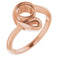 14K Rose 5.5 mm Round Ring Mounting