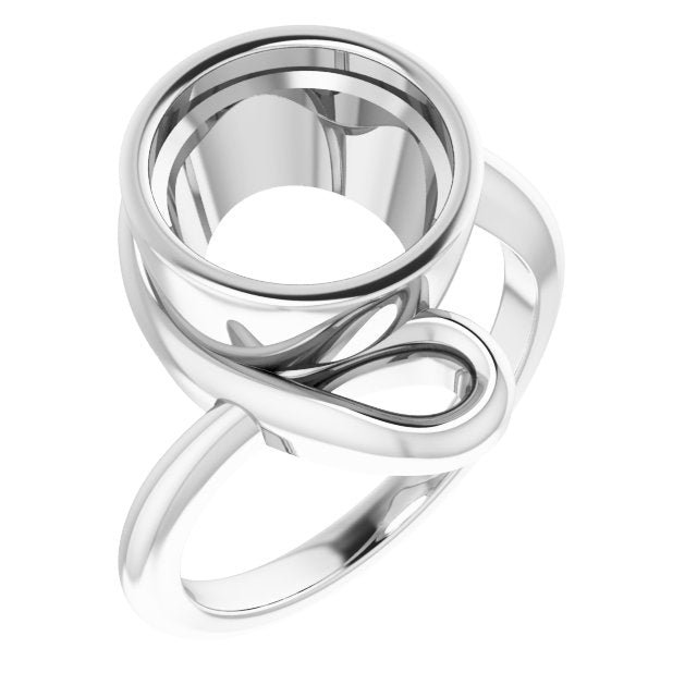 Continuum Sterling Silver 10 mm Round Ring Mounting