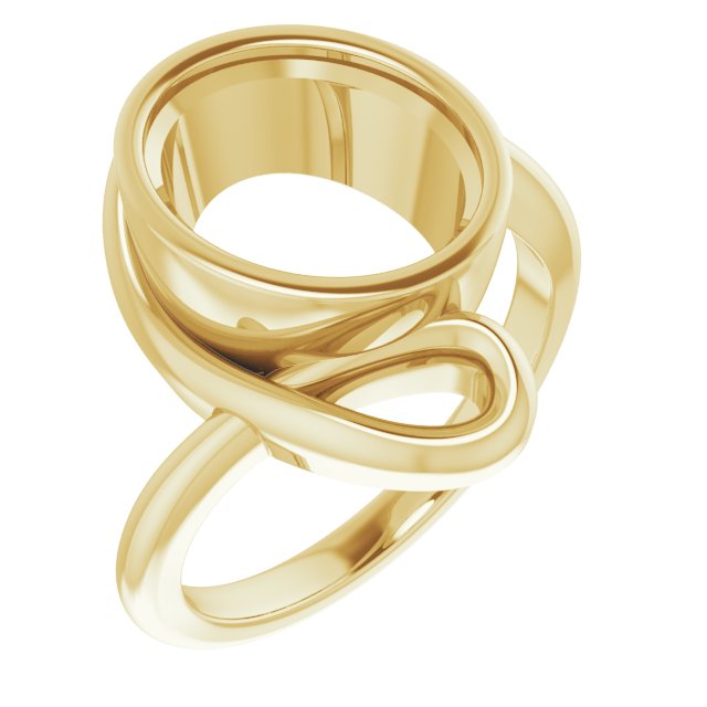 14K Yellow 11x9 mm Oval Ring Mounting