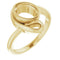 14K Yellow 8x6 mm Oval Ring Mounting