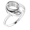 Platinum 8x6 mm Oval Ring Mounting