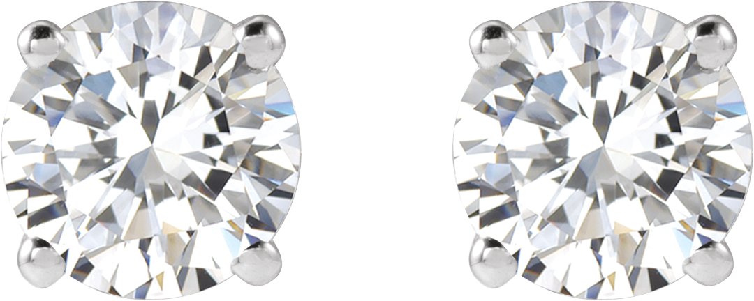 14K White Gold 1 CTW Natural Diamond Earrings