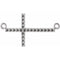 Platinum Accented Sideways Cross Necklace Center