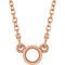 14K Rose 3 mm Round Bezel-Set Solitaire 18