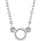 Sterling Silver 3.4 mm Round Bezel-Set Solitaire 18