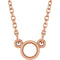 14K Rose 3.4 mm Round Bezel-Set Solitaire 18