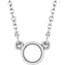 14K White 4.1 mm Round Bezel-Set Solitaire 18