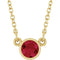 14K Yellow Lab-Grown Ruby Solitaire 16