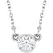 14K White Natural White Sapphire Solitaire 16