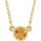 14K Yellow Natural Citrine Solitaire 16