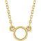 14K Yellow 4.1 mm Round Bezel-Set Solitaire 18