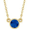 14K Yellow Natural Blue Sapphire Solitaire 16