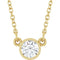 14K Yellow Natural White Sapphire Solitaire 16