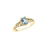 14K Yellow March Imitation Birthstone Ring