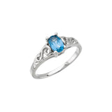 14KW December Youth Imitation Birthstone Ring