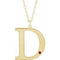 10K Yellow Engravable Imitation Mozambique Garnet Initial D 18