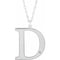 10K White Engravable Imitation Diamond Initial D 18
