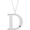 10K White Engravable Imitation Alexandrite Initial D 18