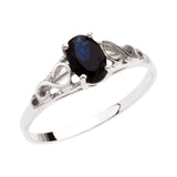 14KW September Imitation Birthstone Ring