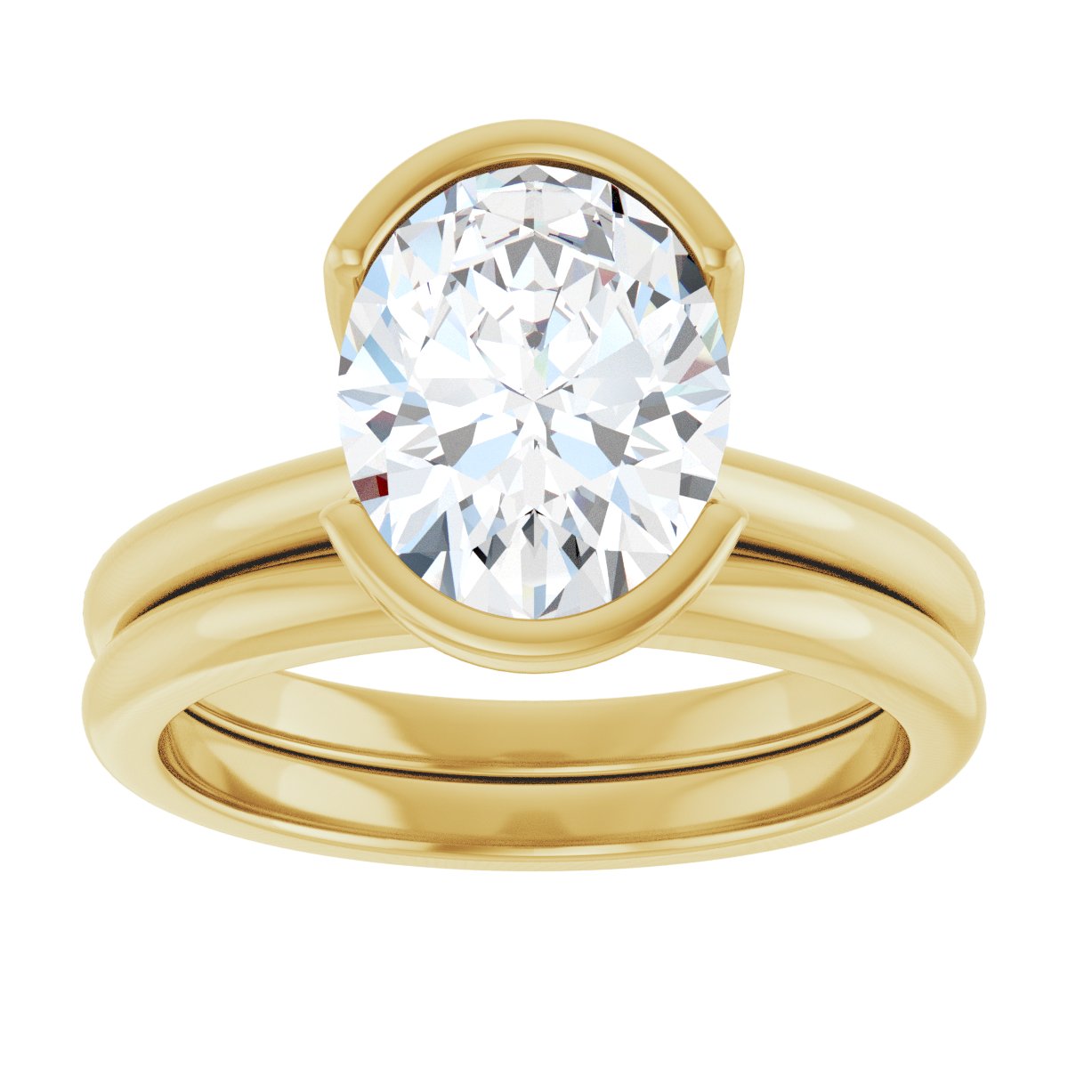 14K Yellow Gold 2 1/2 CTW Lab-Grown Diamond Engagement Ring