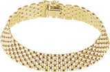 14K Yellow Gold 10.25 mm Panther 17" Chain