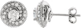 Round Halo-Style Earrings