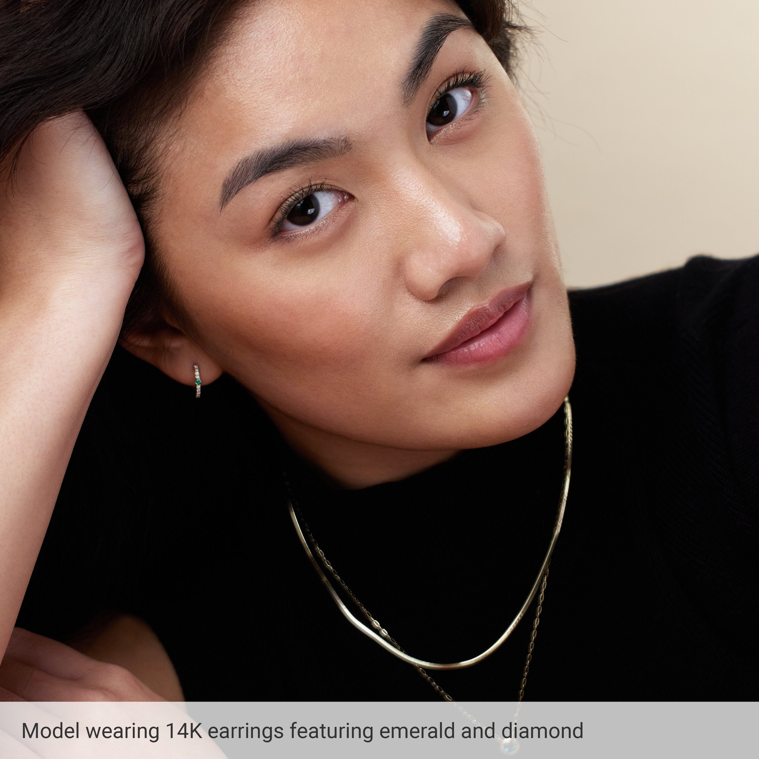 Platinum Natural Alexandrite & 1/8 CTW Natural Diamond 13.6 mm Hoop Earring