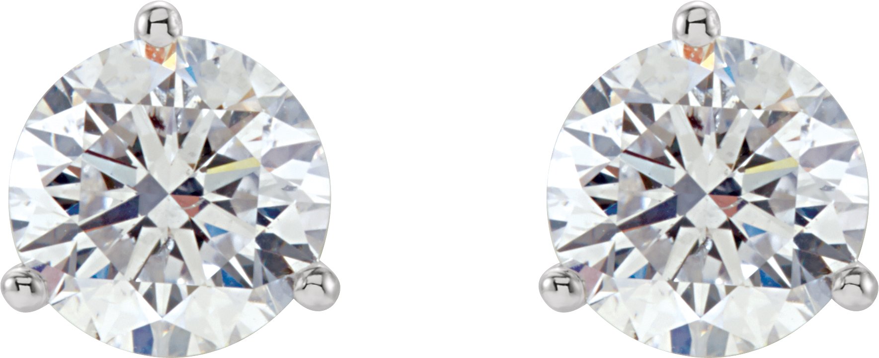 14K White Gold 1/2 CTW Natural Diamond Stud Earrings
