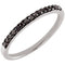 14K White 1/5 CTW Black Diamond Band