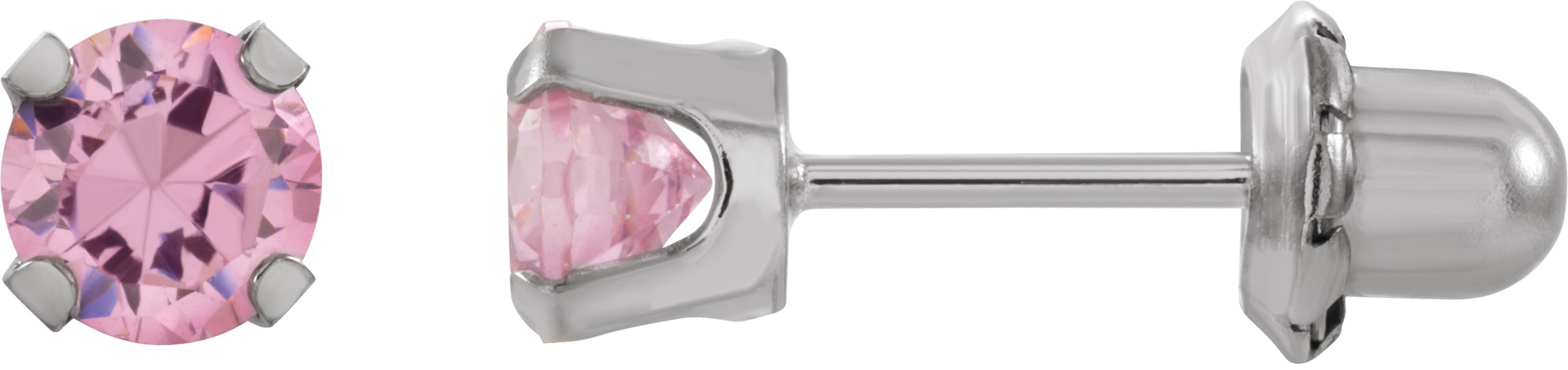 Round 4-Prong Inverness® Piercing Stud Earrings