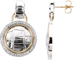 Accented Alligator Skin Earrings